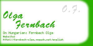 olga fernbach business card